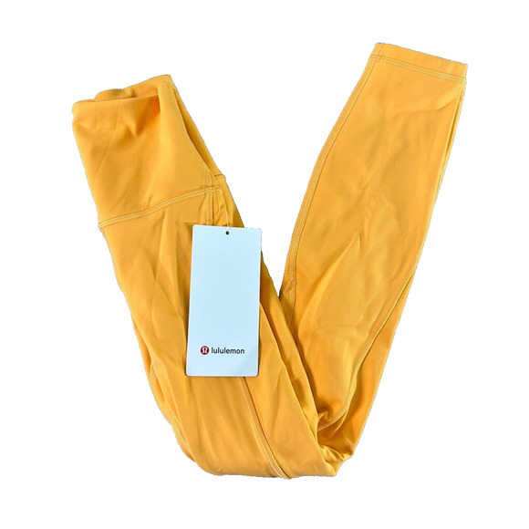 New Lululemon Leggings Size 0 Align High Rise Pant Pockets 25" MGDM Orange - Picture 1 of 9